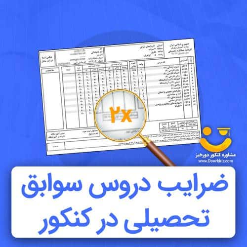 ضرایب دروس سوابق تحصیلی در کنکور 1403