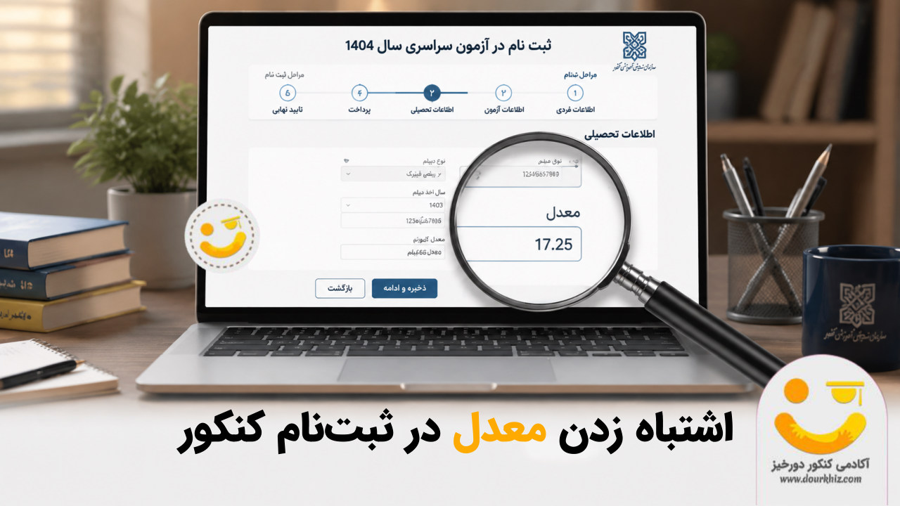 اشتباه زدن معدل در ثبت نام کنکور
