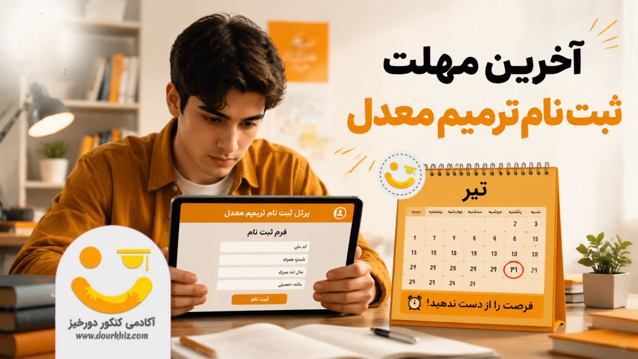 آخرین مهلت ثبت نام ترمیم معدل 1405